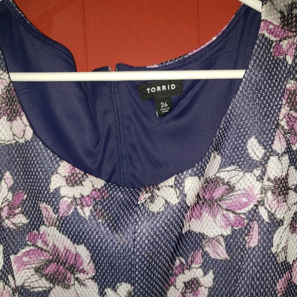 Torrid Skater Floral Mesh Dress 4x - Picture 7 of 8